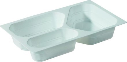 Form GN 1/4 PP Duniform, 263x161x45mm 3-fack vit