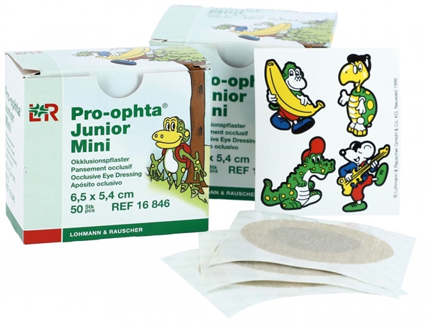 Ögonförband ProOphta Junior, 54x65mm Mini m lösa motiv - Pro-Ophta