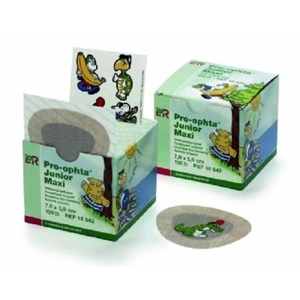 Ögonförband ProOphta Junior, 59x70mm Maxi m lösa motiv - Pro-Ophta