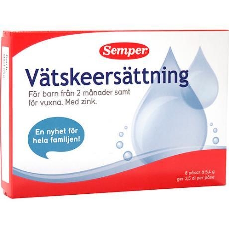 Vätskeersättning Semper, Med zink fr 2 mån (1x8 påsar)