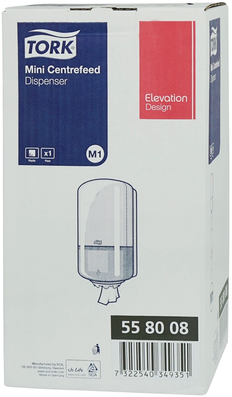 Dispenser centrummatad Mini M1, Tork svart plast små rullar - 4