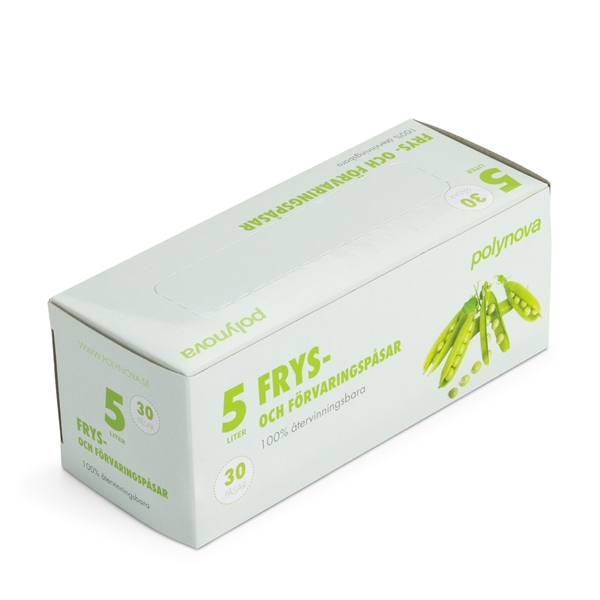 Plastpåse frys LLD , 5L 260x440mm 22my i dispenser - 1