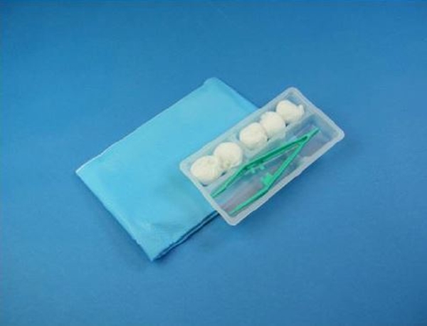 Omläggningsset gasväv Mediplast, 5 tork pin tråg duk