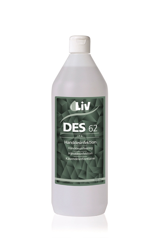 Handdesinfektion Liv IPA 62%, 1000ml flaska