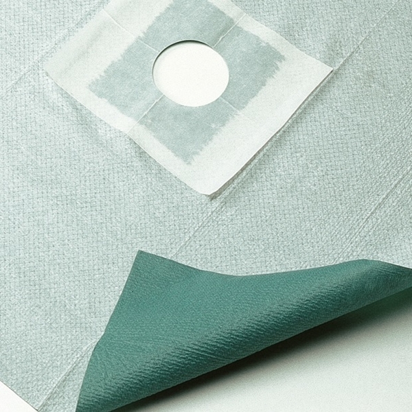 Hålduk häftande Foliodrape, 50x60cm hull 7cm - 1