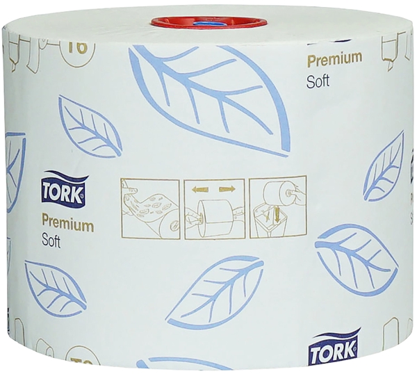 Toalettpapper 2-L Mid-Size T6, Tork Premium 90m 0,3kg - 2