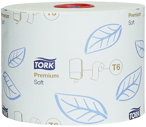 Toalettpapper 2-L Mid-Size T6, Tork Premium 90m 0,3kg - 1