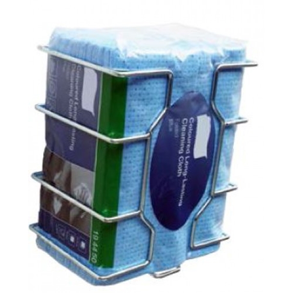 Hållare dispenser tvättlappar, vändbar, dubbelhäftande tejp