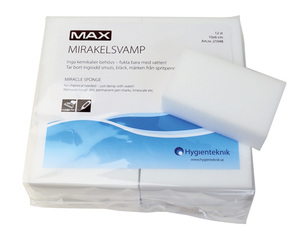 Mirakelsvamp MAX, 10x6cm vit - MAX