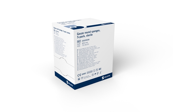 Rundtork gasväv 5p Selefa, Ø30mm steril - SELEFA® - 2