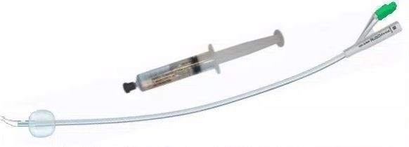 Kateter 2-vägs med spruta AquaFlate, 10ml ch18 40cm silikon Tie - Aquaflate