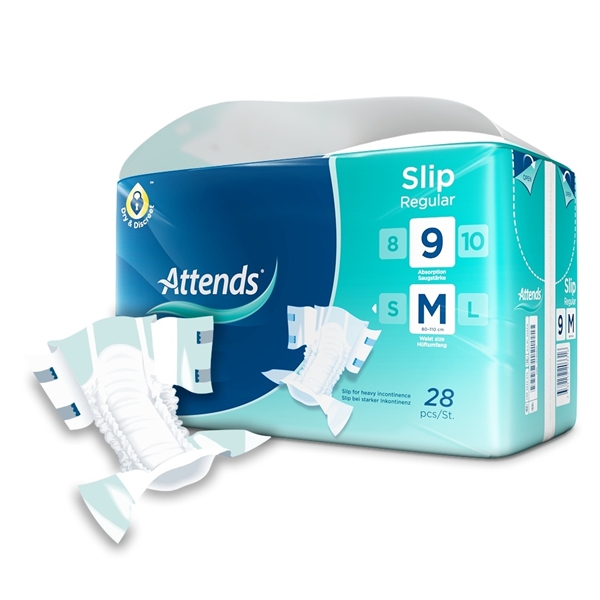 Inkontinensskydd allt-i-ett, Attends Slip 9 Regular M - Attends