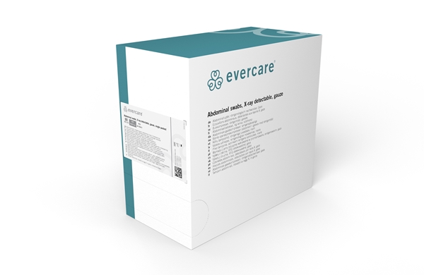 Op duk gasväv 4L med röntgentråd 1p, 45x70cm grå svetsad tråd - evercare® - 2