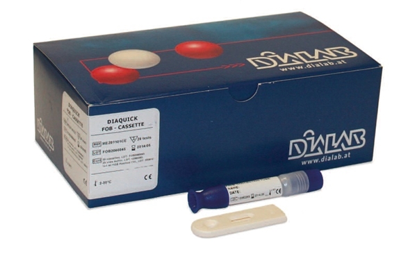 Test feces-Hb Diaquick, kassett + bufferrör
