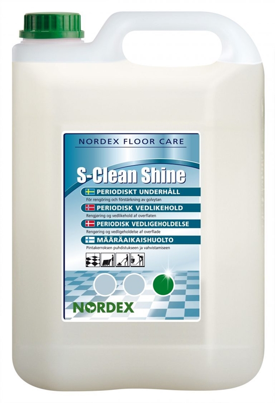 Golvvårdsmedel S-Clean Shine, 5L pH=9,1/8,9
