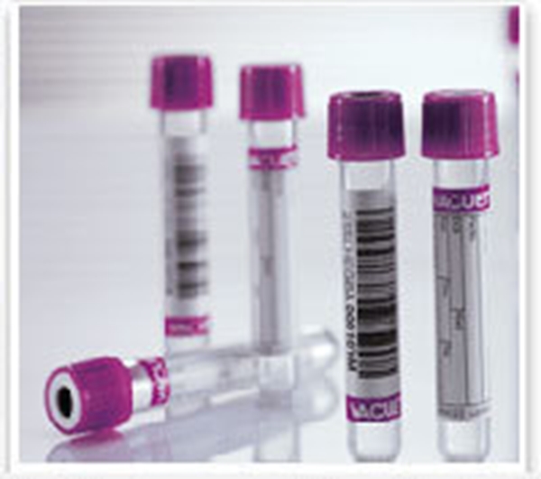 Vakuumrör VACUETTE transparent etikett, 7/6ml K2EDTA lila