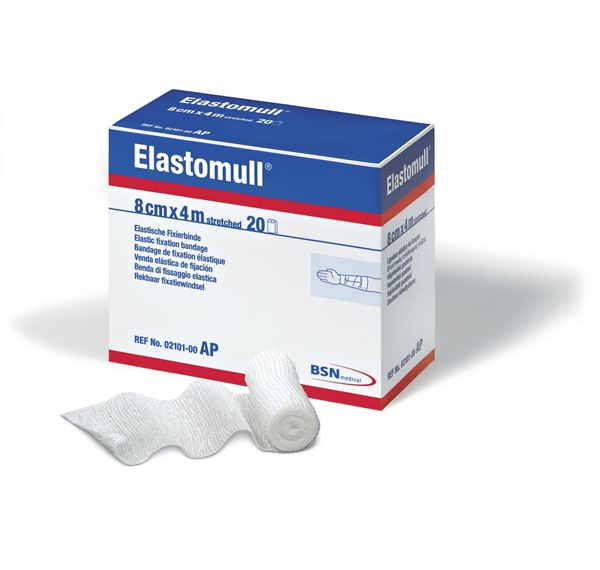 Fixeringsbinda viskos Elastomull, 8cmx4m bom/viskos/PA - Elastomull