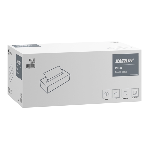 Ansiktsservett , Katrin Plus Facial 20,5x21cm  - Katrin - 2