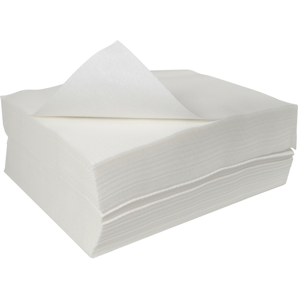 Tvättlapp papper 1L plan, 39x39cm ALT 70g vit - Soft Care