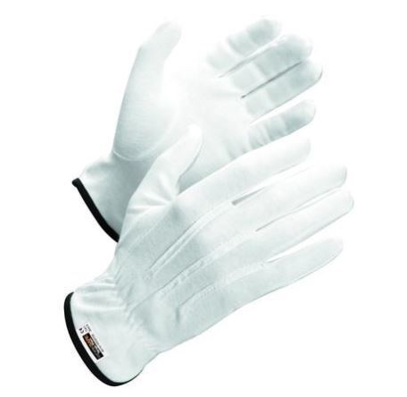 Bomullsvante trikå u noppor, stl 9 vit (frackvante)