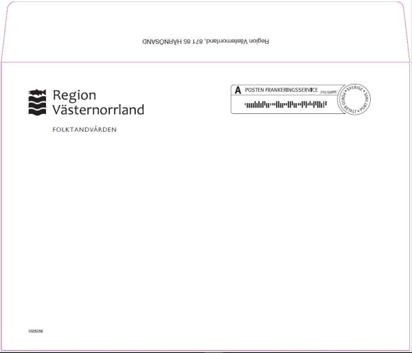 Kuvert C5 självklistrande med tryck, RVN Folktanvården vit A-post