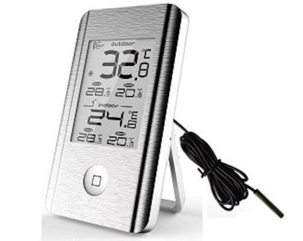 Inne/ute termometer, Digital, Inne 10 +50°c,ute -40 +70°c - Viking