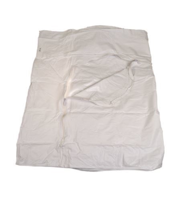 Liksäck Vinyl, vit m/dragkedja