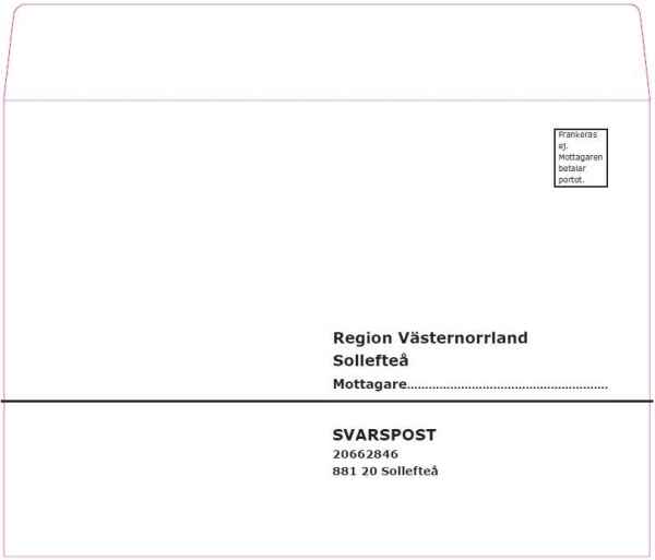 Kuvert C5 självklistrande med tryck, RVN Svarspost Sollefteå