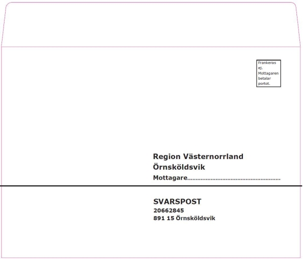 Kuvert C5 självklistrande med tryck, RVN Svarspost Örnsköldsvik