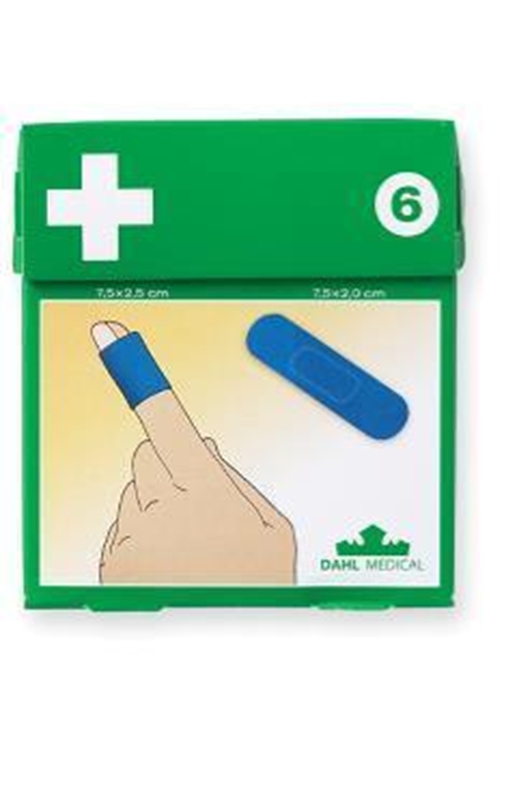 Plastplåster Dahl refill #6, t 416001 blå Detectable 50-p