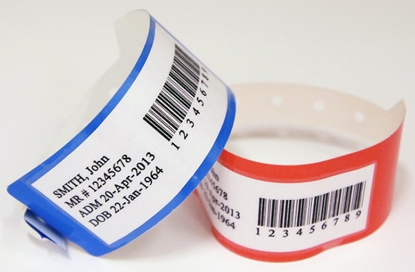 Identitetsband med knapplås Sentry BarCode LBA, vuxen blått