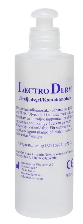 Ultraljudsgel LectroDerm 1 LD1, 260 ml ofärgad