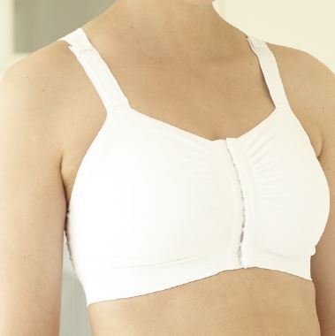 Bröstförband Mirabelle Queen, 3XL vit microfiber öppn fram - Mirabelle