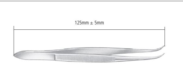 Pincett rund böjd, 13cm