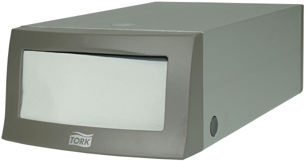 Dispenser servett Tork N1, 356x189x107mm aluminium - 1