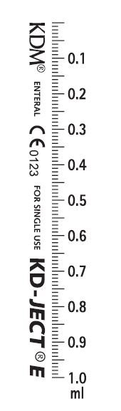 Enteral spruta KD-JECT E, 1ml ENFit engångs - KD-Ject E - 2
