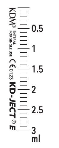 Enteral spruta KD-JECT E, 3ml ENFit engångs - KD-Ject E - 2
