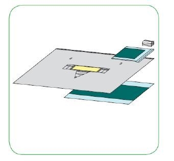 Op set Vertikallakanset Barrier, 330x240cm (25x86cm) m incisio