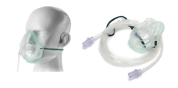 Syrgasmask EcoLite, vuxen 2,1m slang ftalatfri