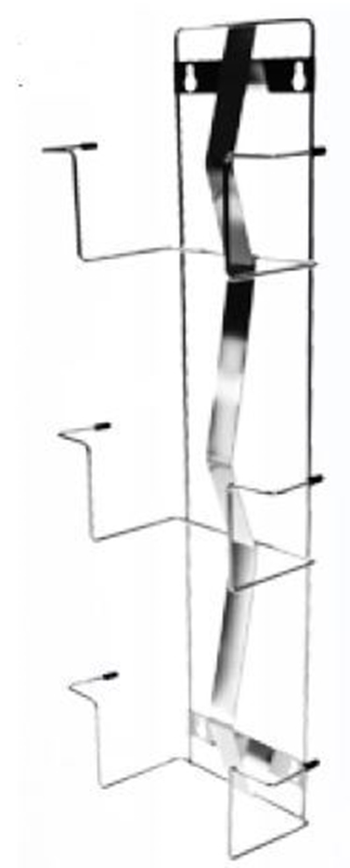 Hållare handskbox vägg, 3pkt metall