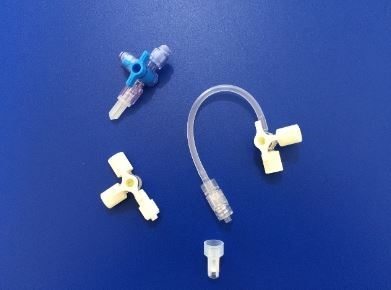 3-vägskran Codan, utan slang 2 Swan-Lock blå