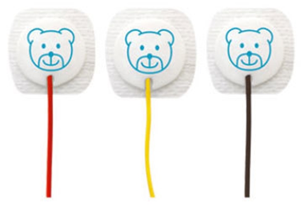 EKG elektrod Ambu WhiteSensor fast gel, 22x22 mm m kabel barn