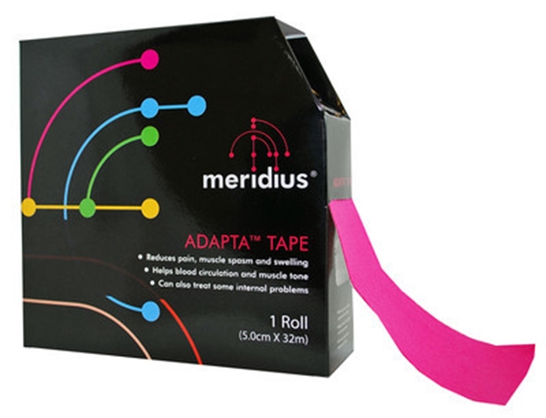 Stödtejp Meridius, 5cmx32m Kinesiotape rosa - Meridius