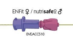 Adapter Nutrisafe 2/ENFit, Mellan spruta & ENFit sond