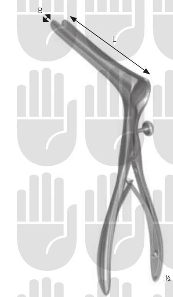 Spekulum näs Cottle, 30mm, 9-4mm, 14,5cm