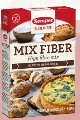 Glutenfri Mix med fiber Semper, 1x500g Semper