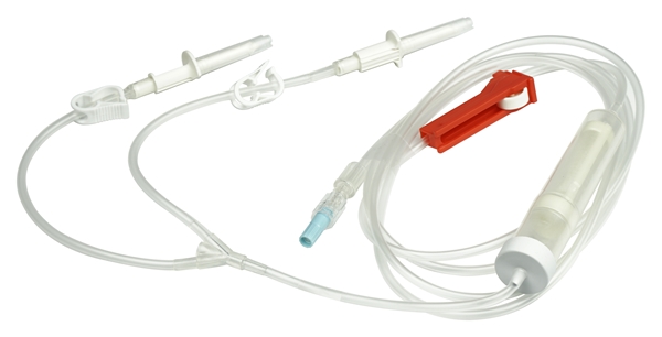 Transfusions agg evercare, 180cm dubbel spike PVC-fri - evercare® inLine - 2