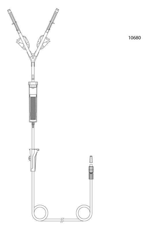 Transfusions agg evercare, 180cm dubbel spike PVC-fri - evercare® inLine - 3