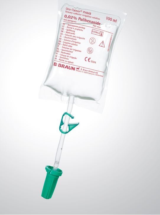 Sköljsystem för urinkateter, 100ml Uro-tainer Polihexanid - Uro-tainer
