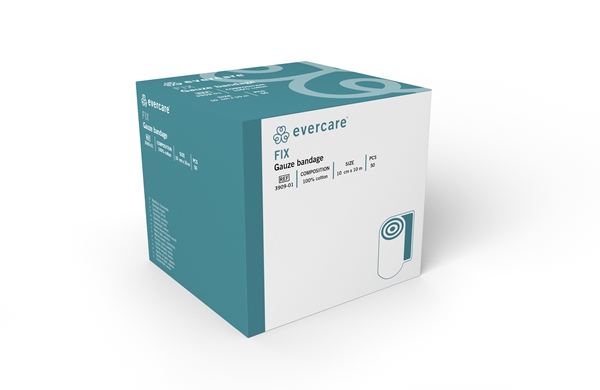 Gasbinda evercare Fix, 10cmx10m bomull oelastisk - evercare® - 2